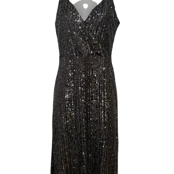 Cupcakes and Cashmere Black Sequin Joelle Midi Dress Size Small - Picture 5 of 7